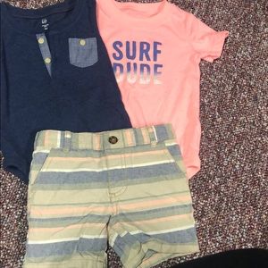 Boys summer onesies and shorts